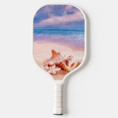 Raquette De Pickleball Coquillages sur le Monogramme Sea Beach Paradise (Verso)