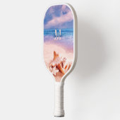 Raquette De Pickleball Coquillages sur le Monogramme Sea Beach Paradise (Gauche)