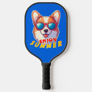 Raquette De Pickleball Corgi porte des lunettes de soleil Profitez de l'é