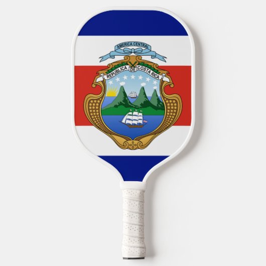 Raquette De Pickleball Costa Rica (armoiries/drapeau) (Recto)