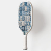 Raquette De Pickleball Couche de flocons de neige bleu et blanc (Gauche)