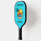 Raquette De Pickleball Coucher de soleil de plage tropical (Gauche)