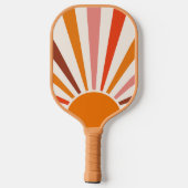 Raquette De Pickleball Coucher de soleil rétro Coucher de soleil orange j (Verso)