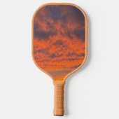 Raquette De Pickleball Coucher de soleil sur le feu (Verso)