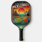 Raquette de Pickleball Coucher de Soleil Vintage | (Recto)
