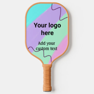 Raquette De Pickleball Couleur pastel simple ajoutez votre logo texte per