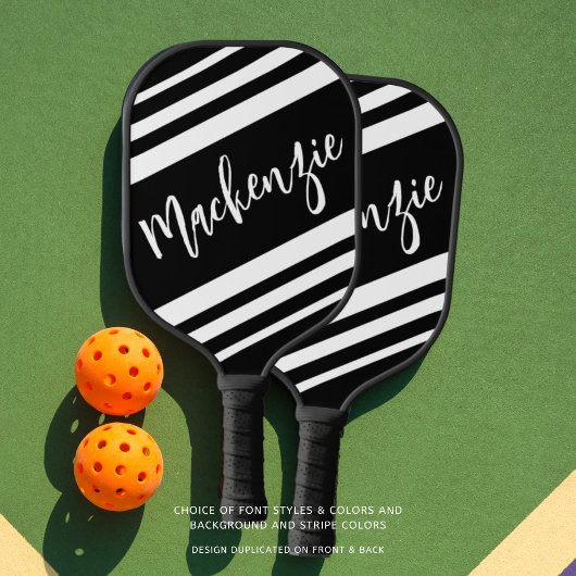 Raquette De Pickleball Couleur personnalisée à rayures modernes