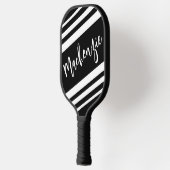 Raquette De Pickleball Couleur personnalisée à rayures modernes (Gauche)