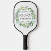 Raquette De Pickleball Couleur personnalisée Mariage de la verdure (Verso)