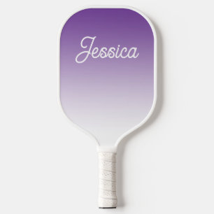 Raquette De Pickleball Couleur violette ombrée (modifiable) et votre text