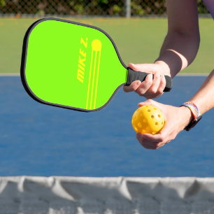 Raquette De Pickleball Couleurs Acides Personnalisées Modernes Vert néon