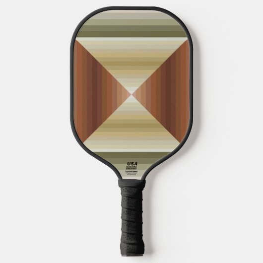 Raquette De Pickleball Couleurs D'Art Motif Brown, Vert Et Tan (Recto)