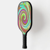 Raquette De Pickleball Couleurs d'automne cool Retro Peinture à spirale d (Gauche)