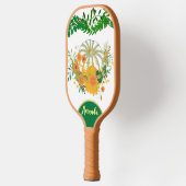 Raquette De Pickleball Couleurs de automne Citrouille blanc Feuillage ver (Gauche)