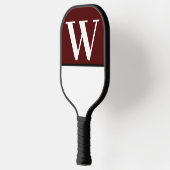 Raquette De Pickleball Couleurs de l'équipe Maroon & White College Monogr (Gauche)