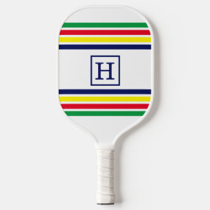 Raquette De Pickleball Couleurs DIY 4 Rayures Rouge Bleu Jaune Vert Blanc