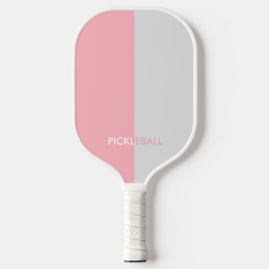 Raquette De Pickleball Couleurs Monogramme Rose & Blanc (Recto)