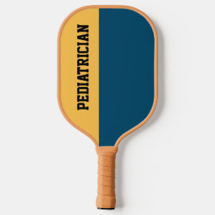 Raquette De Pickleball Couleurs personnalisées Bleu marine Jaune Pédiatre