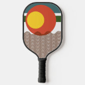 Raquette De Pickleball Coup de soleil Abstrait (Verso)