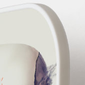 Raquette De Pickleball crâne avec fleurs, arrière - plan blanc (Détail gauche)