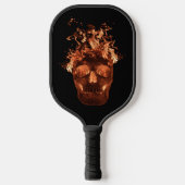 Raquette De Pickleball Crâne de flammes orange (Recto)