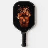 Raquette De Pickleball Crâne de flammes orange (Verso)