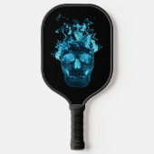 Raquette De Pickleball Crâne d'inflammation du feu bleu (Recto)