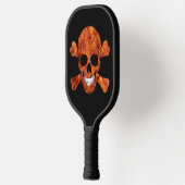 Raquette De Pickleball Crâne et os croisés de feu (Gauche)