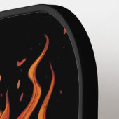 Raquette De Pickleball Crâne gothique foncé en flammes Monogramme initial (Détail gauche)