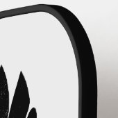 Raquette De Pickleball Crâne indien noir et blanc (Détail gauche)