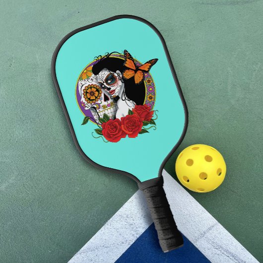 Raquette De Pickleball Crânes à sucre Art Nouveau