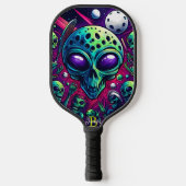 Raquette De Pickleball Crânes et têtes d'Alien Paddle (Recto)