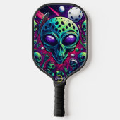 Raquette De Pickleball Crânes et têtes d'Alien Paddle (Verso)