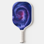 Raquette De Pickleball Cravate D'Aquarelle Personnalisée Et Couleur Bleue (Verso)