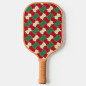 Raquette De Pickleball Cravate islamique rouge verte Bow géométrique Vect (Verso)
