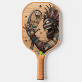 Raquette De Pickleball Créature mystique révélée sur l'image en bois (Verso)