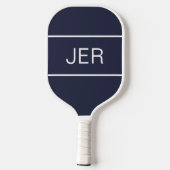 Raquette De Pickleball Créez vos propres Initiales Monogrammes Modernes B (Verso)