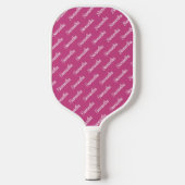 Raquette De Pickleball Créez votre propre nom rose chaud en mosaïque (Recto)
