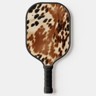 Raquette De Pickleball Crème Western Cowboy Brown Noir Cowhide