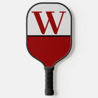 Raquette De Pickleball Crimson & Cream College Monogram Pickleball Paddle