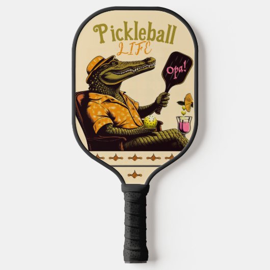 Raquette De Pickleball Crocodile Rose Boire Pickleball Paddle (Recto)
