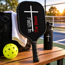 Raquette De Pickleball Croix chrétienne de foi personnalisée dans le sang