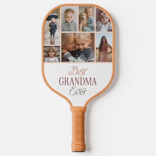 Raquette De Pickleball Custom 7 Photo Collage Best Grandma Ever (Recto)