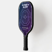 Raquette De Pickleball Custom Brushed Steel Precision Tech Pickleball Pad (Gauche)