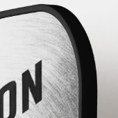 Raquette De Pickleball Custom Brushed Steel Precision Tech Pickleball Pad (Détail gauche)