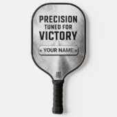 Raquette De Pickleball Custom Brushed Steel Precision Tech Pickleball Pad (Verso)