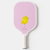 Raquette De Pickleball Custom Chick Chicken yellow stylish chic sweet (Verso)