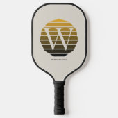 Raquette De Pickleball Custom Initial Sunset Circle (Recto)