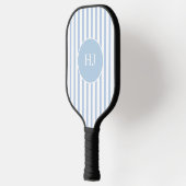 Raquette De Pickleball Custom Light Blue Stripe with Initials (Gauche)