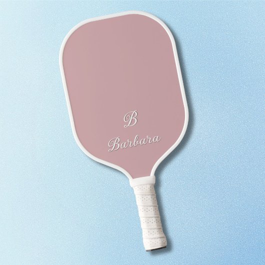 Raquette De Pickleball Custom Monogram Script Name